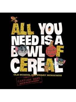 Bowl Of Cereal - Tom & Jerry Official T-shirt