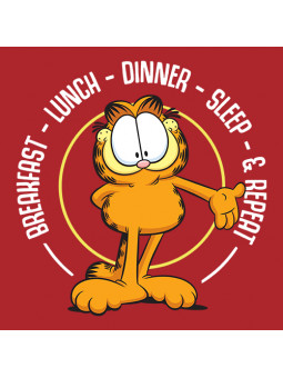 Breakfast Lunch Dinner Sleep & Repeat - Garfield Official T-shirt