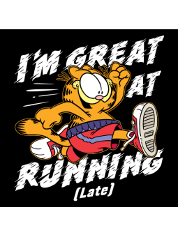 Great At Running Late - Garfield Official T-shirt