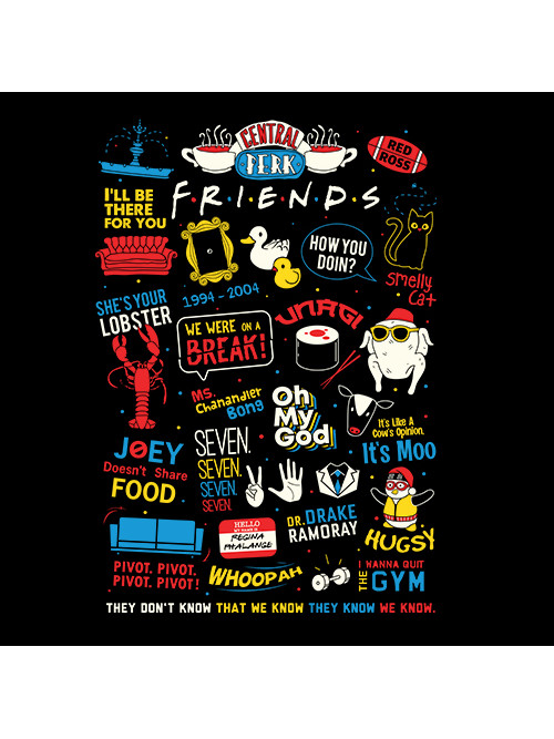 F.R.I.E.N.D.S Infographic Hoodie, Official Friends Merchandise