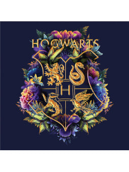 Hogwarts: Floral Logo - Harry Potter Official Hoodie