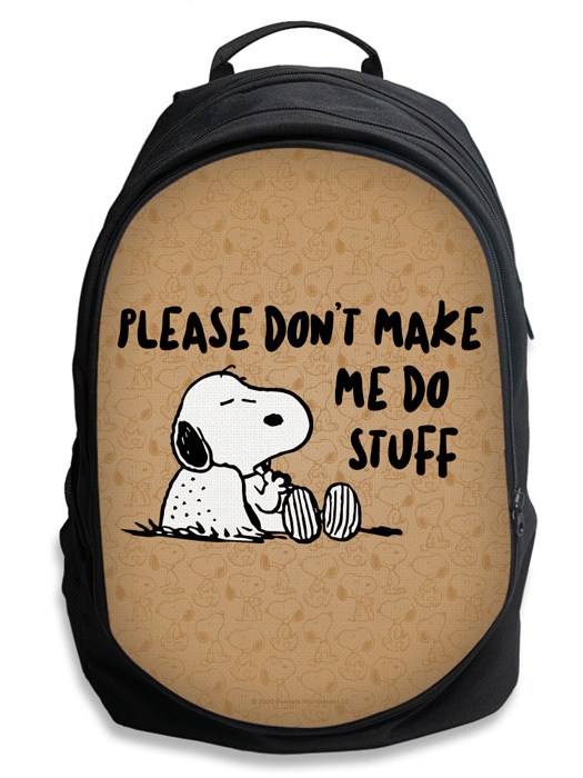Don't Make Me Do Stuff - Peanuts Official Backpack