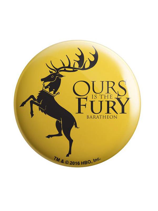 House Baratheon: Ours Is The Fury - Game Of Thrones Official Badge