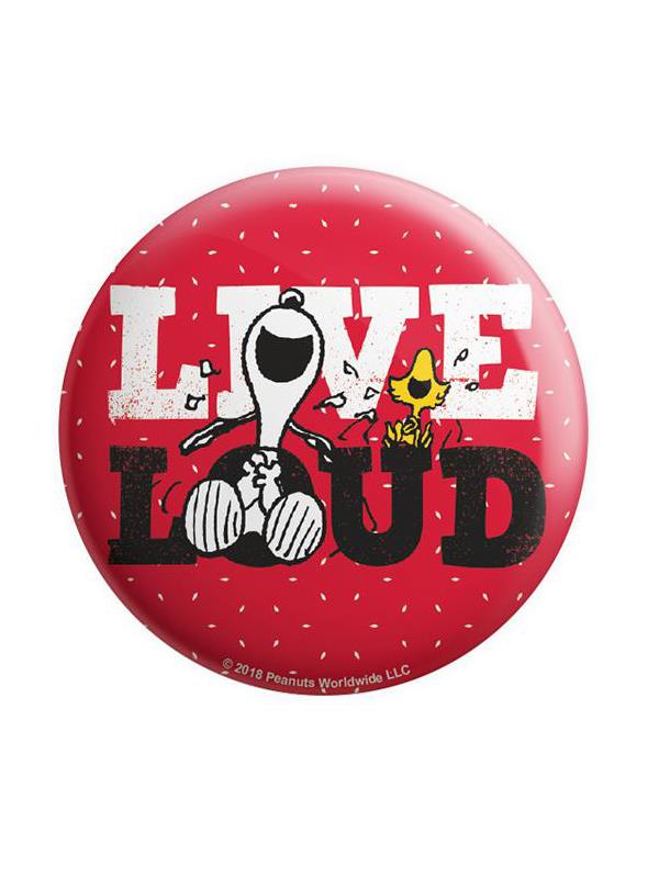 Live Loud - Peanuts Official Badge