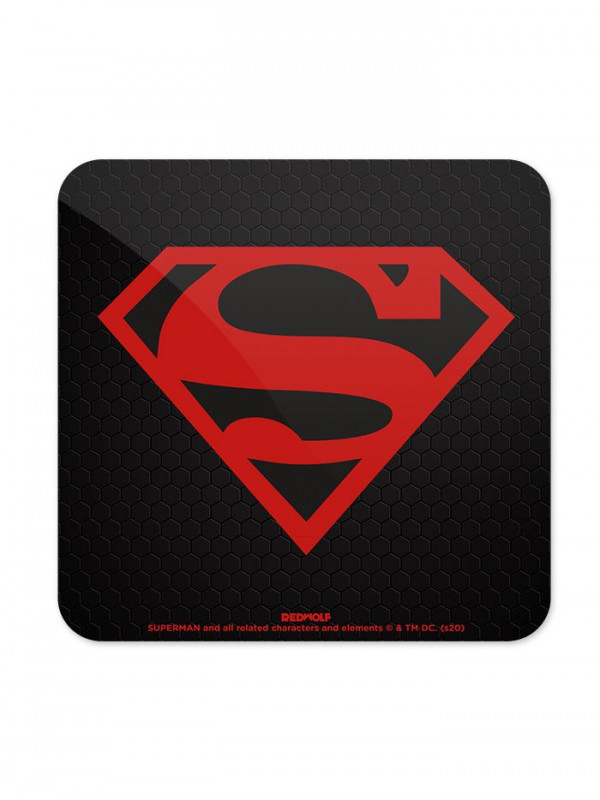 Black Superman Logo - Superman Official Coaster