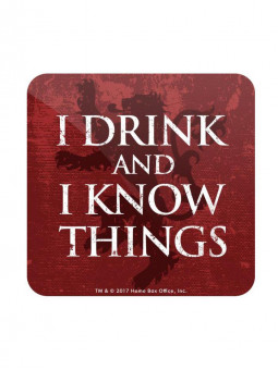 I Drink and I Know Things: Red - Game Of Thrones Official Coaster
