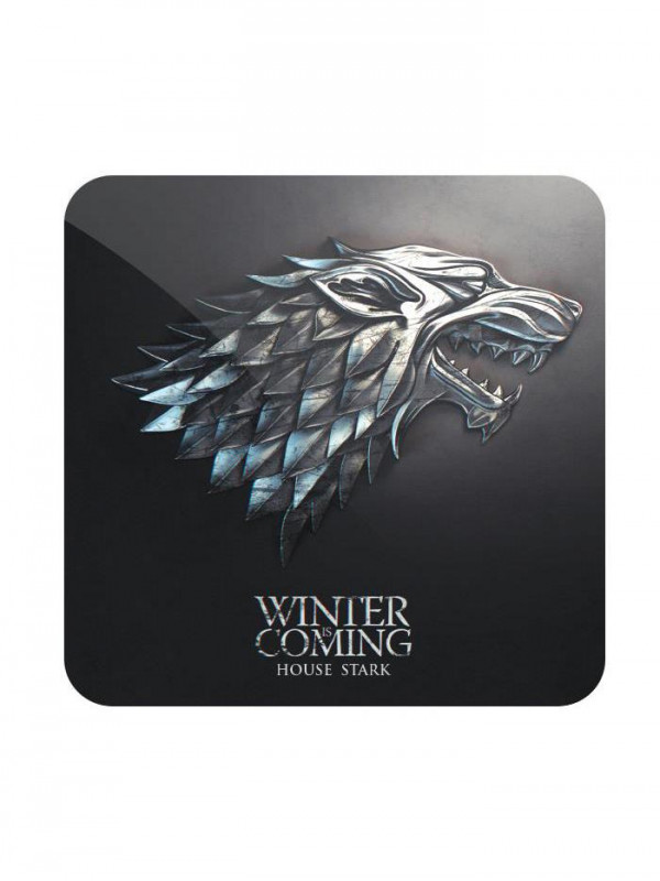 House Stark Metallic Sigil - Game Of Thrones Official Coaster