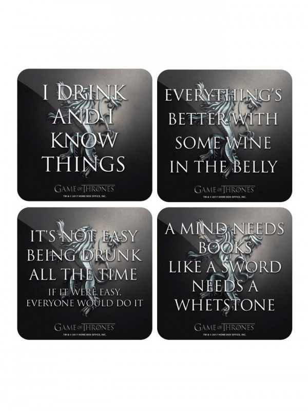 Tyrion Quote Set- Game Of Thrones Official Coasters