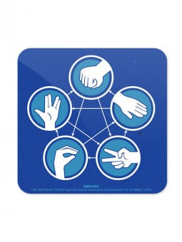 Rock Paper Scissors Lizard Spock - The Big Bang Theory Official Coaster