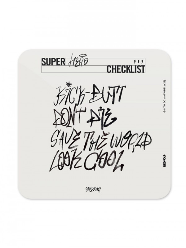 Superhero Checklist - Shazam Official Coaster