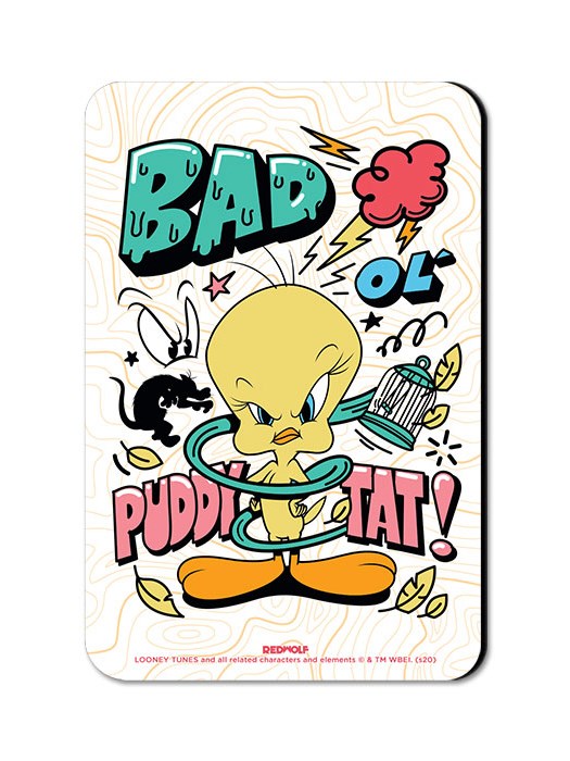 Bad Ol' Puddy Tat - Looney Tunes Official Fridge Magnet