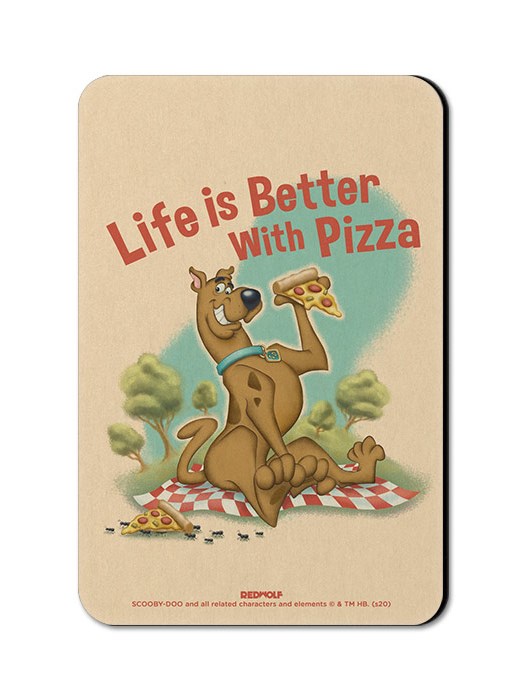 Better With Pizza - Scooby Doo Official Fridge Magnet