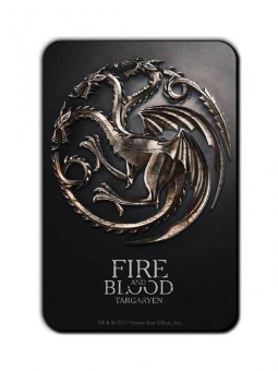 House Targaryen Metallic Sigil - Game Of Thrones Official Fridge Magnet