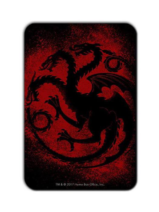 House Targaryen Sigil Splatter - Game Of Thrones Official Fridge Magnet