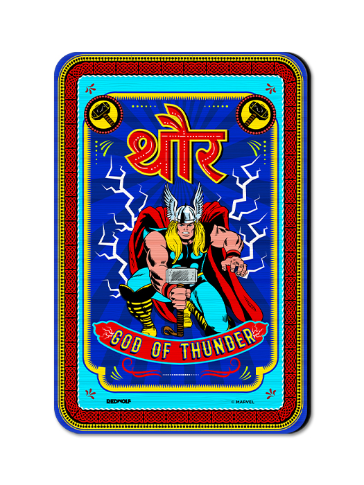 God Of Thunder: Desi Truck Art - Marvel Official Fridge Magnet