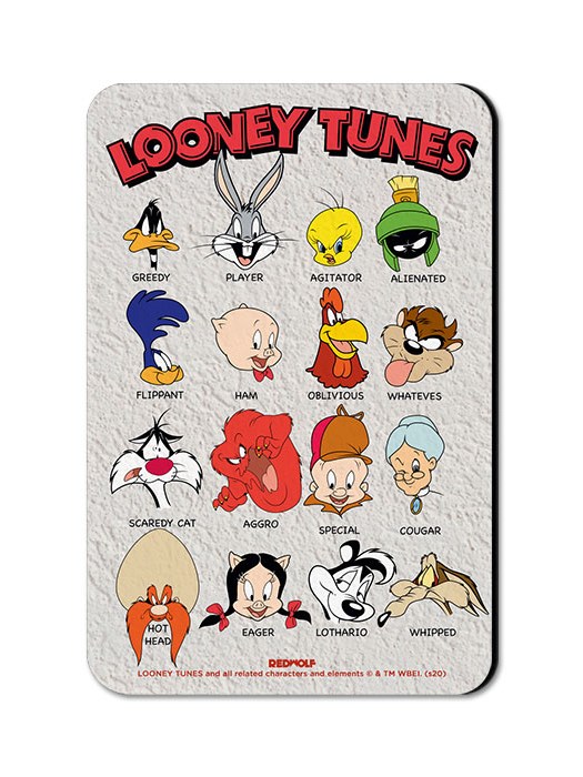 Looney Tunes: Headshots - Looney Tunes Official Fridge Magnet