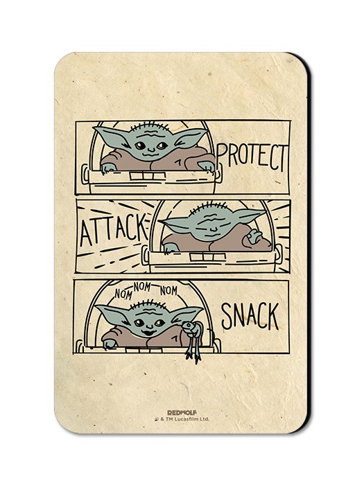 Protect, Attack, Snack - Star Wars Official Fridge Magnet