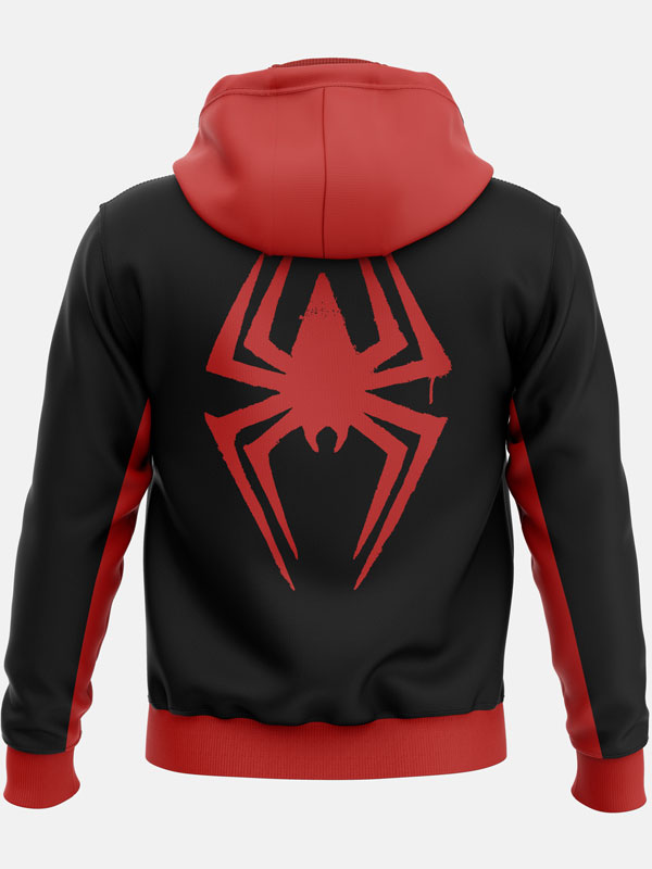 Across The Spider-Verse: Miles Morales Logo Hoodie, Official Spider-Man  Merchandise