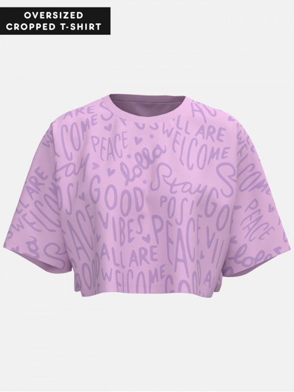 Good Vibes Crop Top - Lollapalooza India Official Oversized Cropped T-shirt