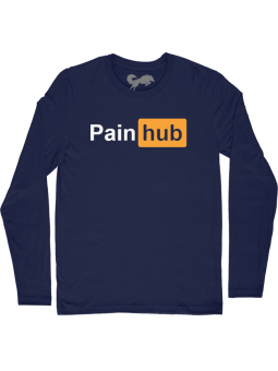 Pain Hub Full Sleeve T-shirt - Navy Blue