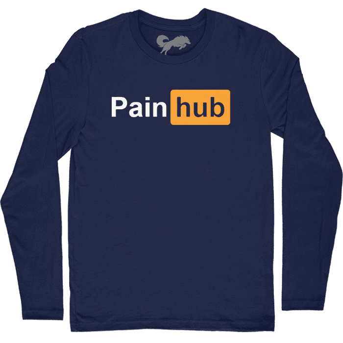 Pain Hub Full Sleeve T-shirt - Navy Blue