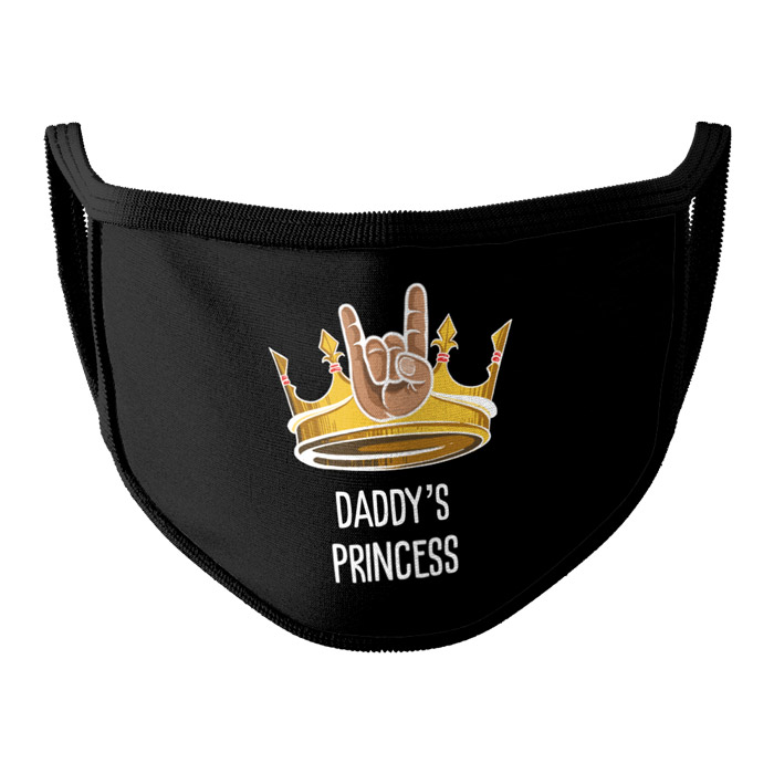 Daddy's Princess (Black) - Face Mask