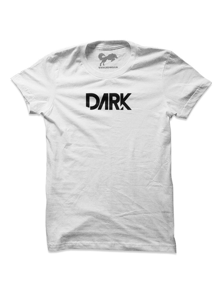 Dark (White) T-shirt | Official Aakash Mehta Merchandise | Redwolf