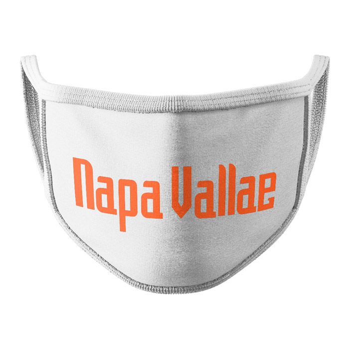 Napa Vallae (White & Orange) - Face Mask