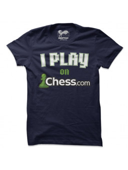 I Play On Chess.com (Navy) - T-shirt