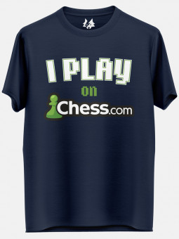 I Play On Chess.com (Navy) - T-shirt