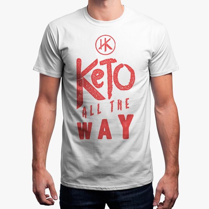 Keto All The Way (White) - Men's T-Shirt
