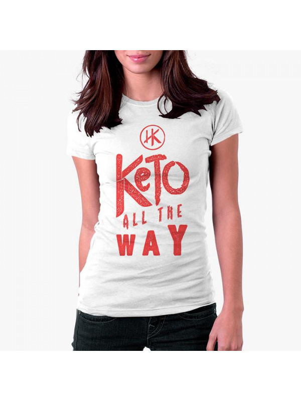 Keto All The Way (White) - Women's T-Shirt
