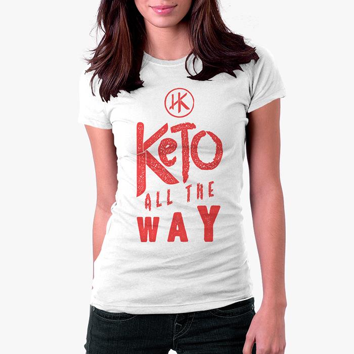 Keto All The Way (White) - Women's T-Shirt