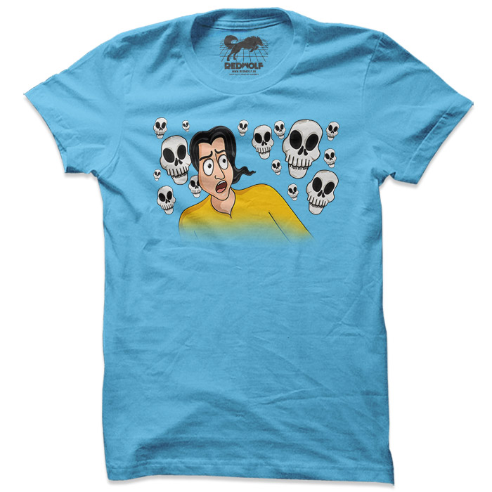 Haunted Hero (Sky Blue) - T-shirt | Official Jibonto Animation Merchandise  | Redwolf