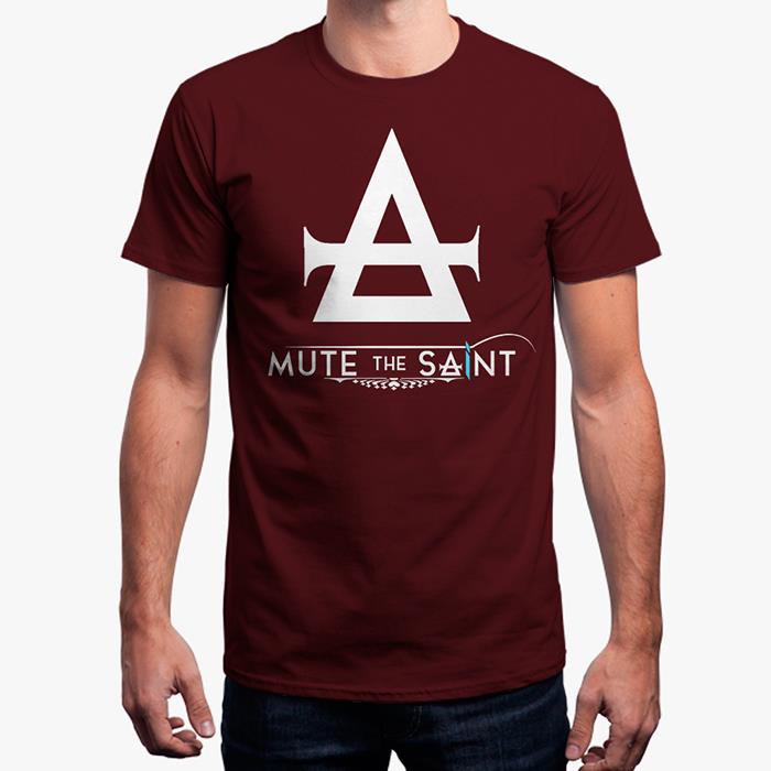 Mute The Saint T-Shirt - Maroon