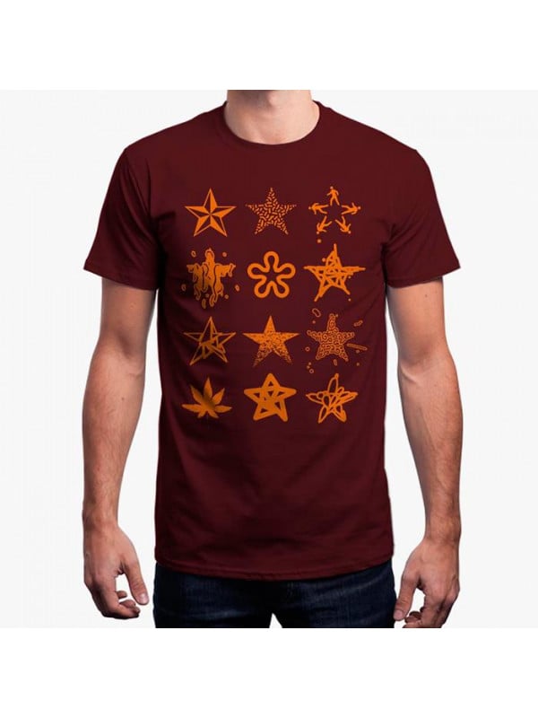Pentagram: Stars Aligned - Maroon T-shirt