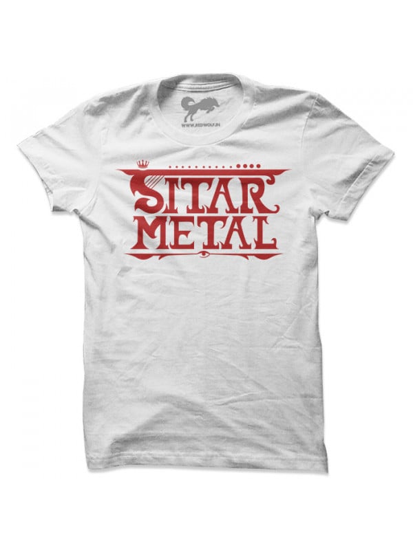 Sitar Metal White T-shirt