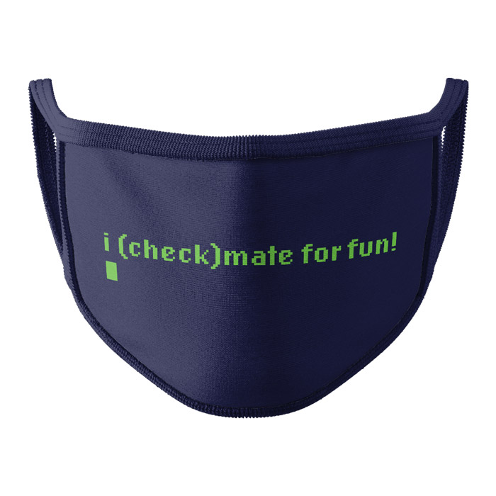 I Checkmate For Fun (Navy) - Face Mask 