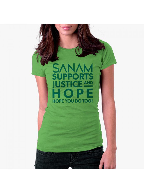 Sanam Supports Justice And Hope - Women's T-shirt [Pre-order - Ships 29th January 2018]