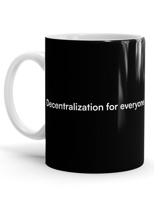 Decentralization For Everyone (Black) - Coffee Mug