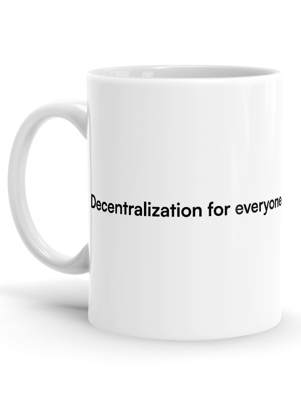 Decentralization For Everyone (White) - Coffee Mug