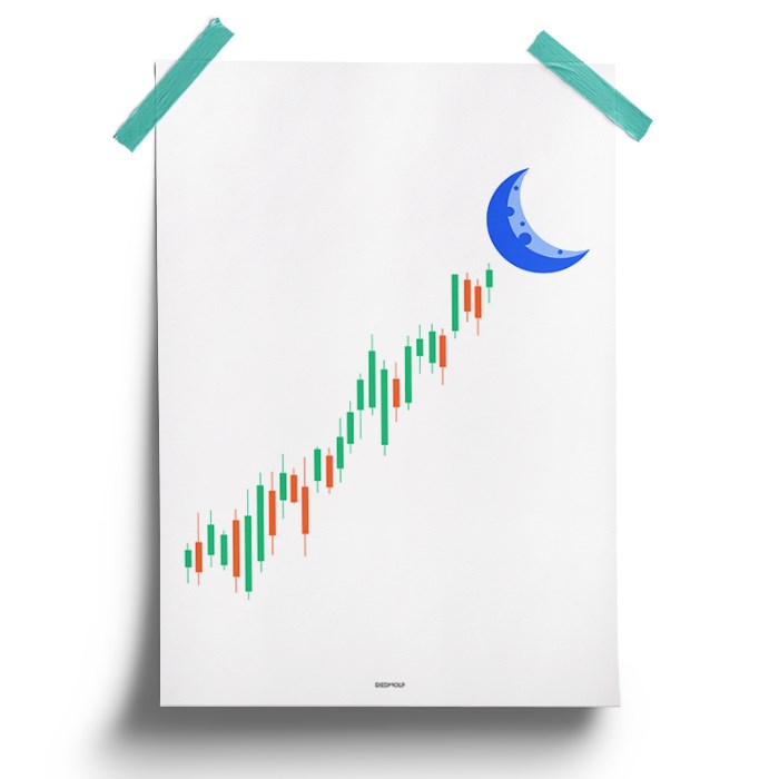 To The Moon (White) - Poster