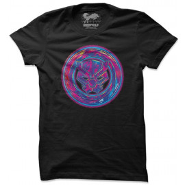 Black Panther: Neon Logo - Marvel Official T-shirt