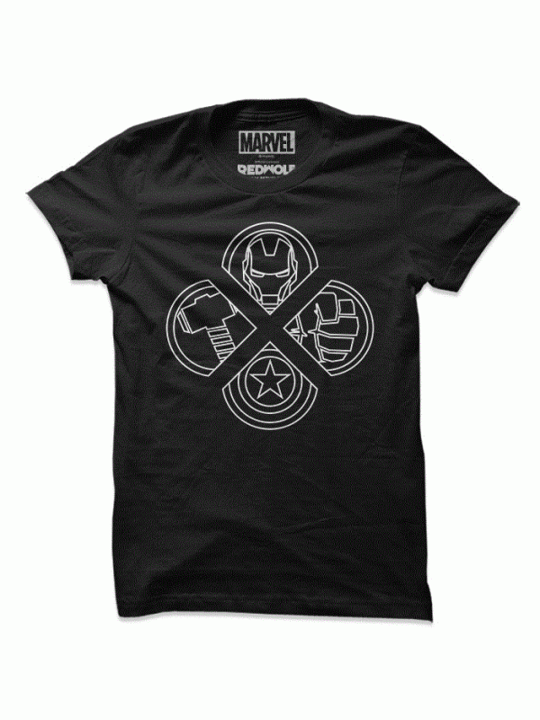 Avengers Icons (Glow In The Dark) - Marvel Official T-shirt