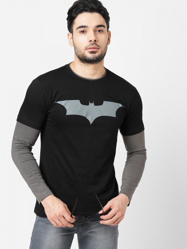 The Dark Knight Logo Full Sleeve T-shirt | Official Batman Full