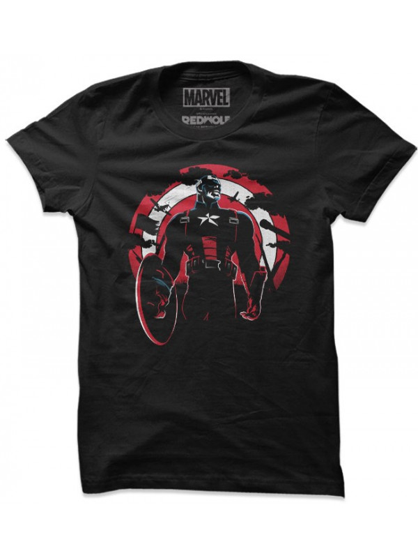 Captain America Silhouette - Marvel Official T-shirt