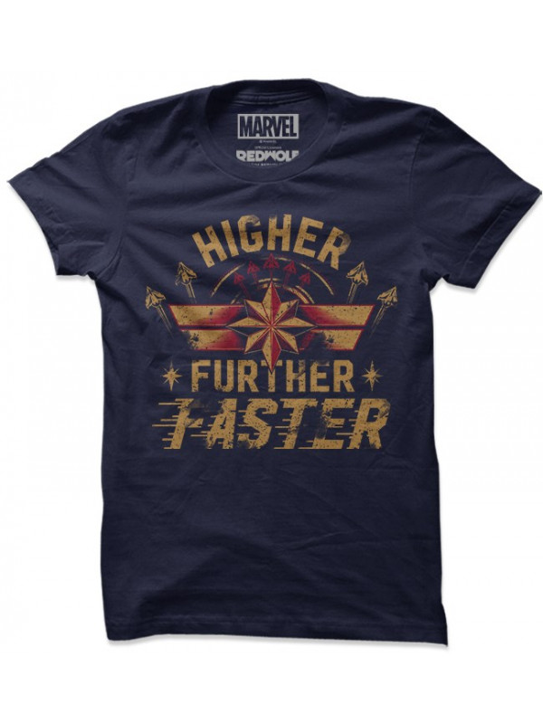 Captain Marvel: Higher Further Faster - Marvel Official T-shirt