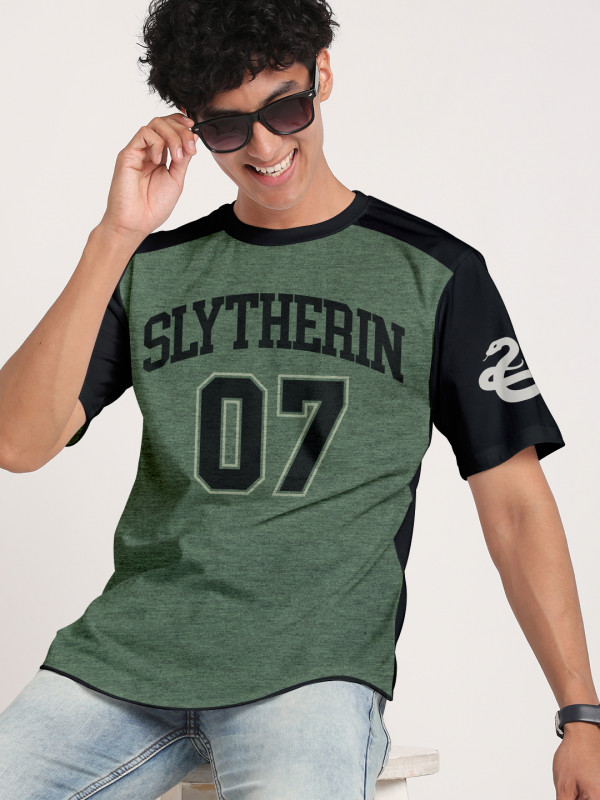 Slytherin Motto - Harry Potter Official Drop Cut T-shirt