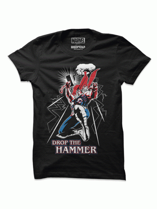 Drop The Hammer (Glow In The Dark) - Marvel Official T-shirt