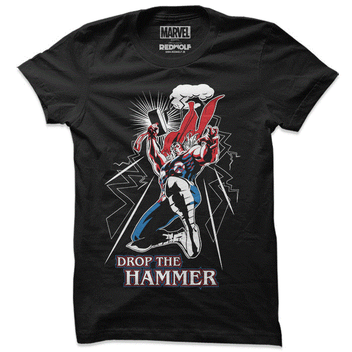 Drop The Hammer (Glow In The Dark) - Marvel Official T-shirt